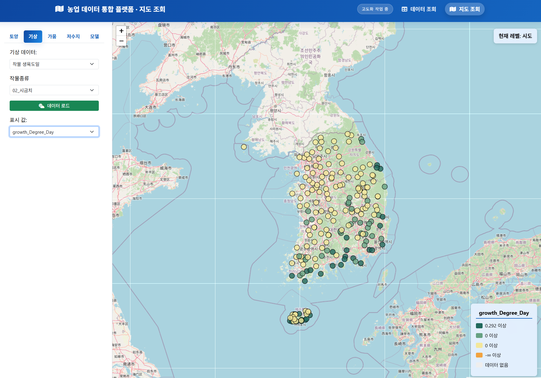 Agricultural data integration platform viewer